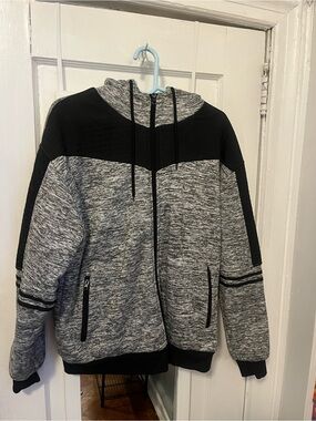 Northpole heavy thick fur zip up jacket